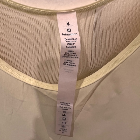 Lululemon Yellow Tank Top - Picture 3 of 3
